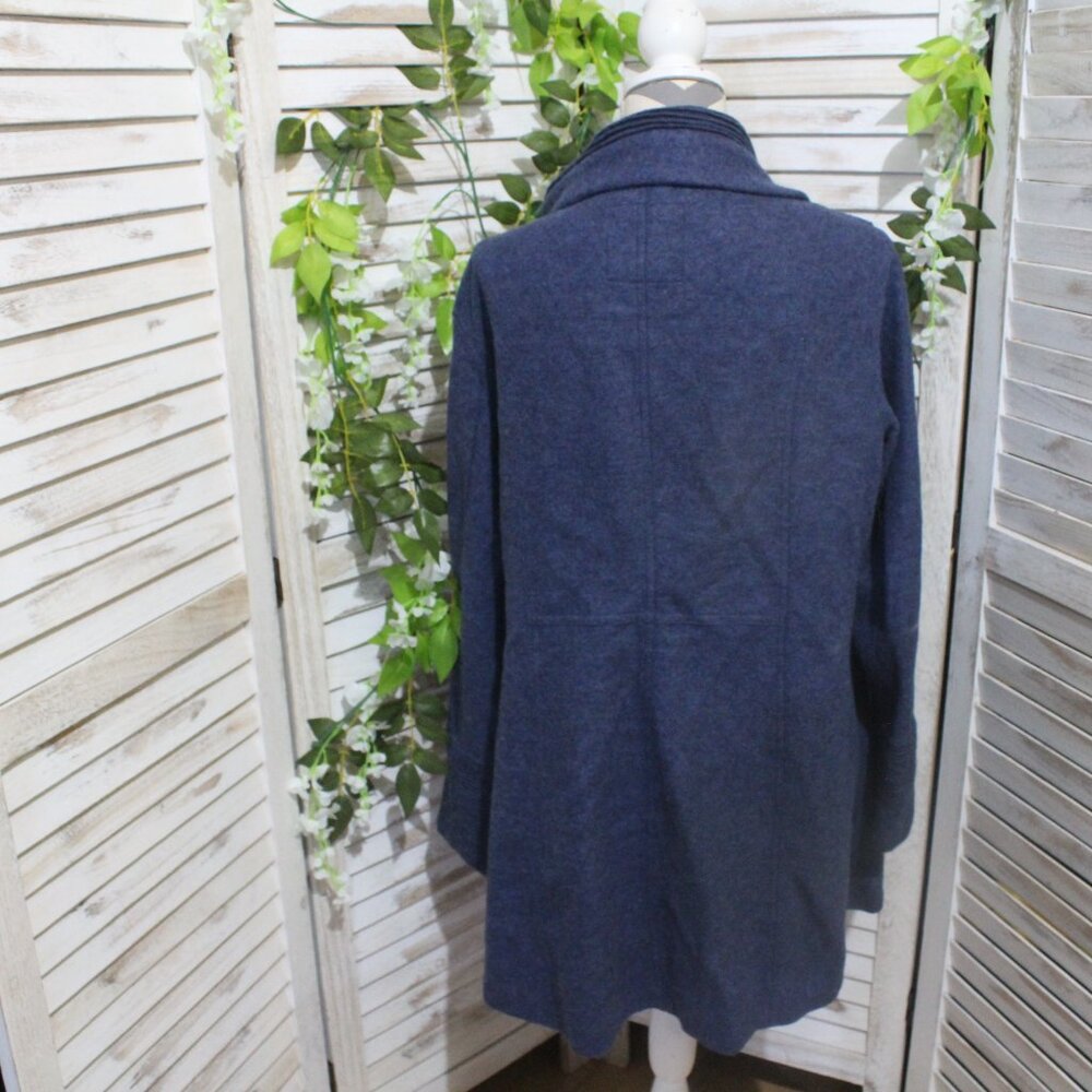 Overland blue Shawl Collar button up sweater - Picture 5 of 9